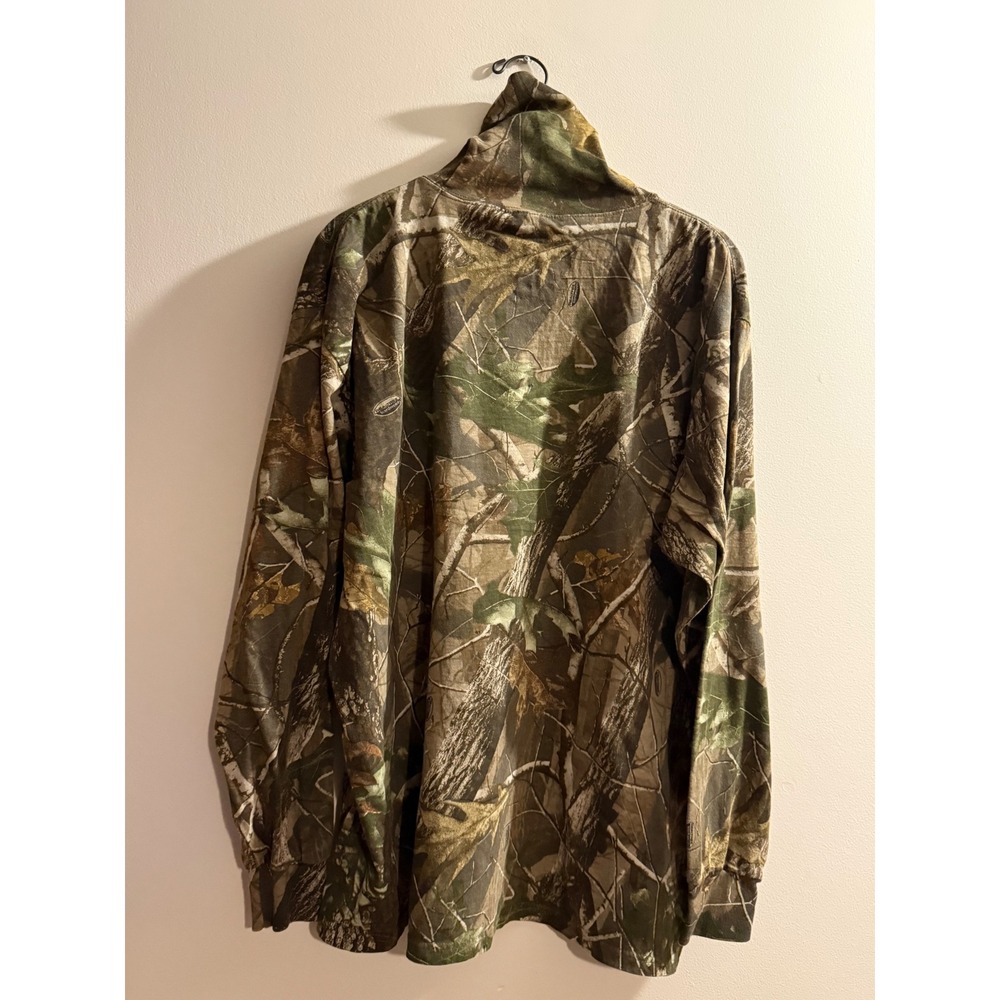 RedHead Mens Realtree Hardwoods Camo Turtleneck Shirt XL Long Sleeve Pocket